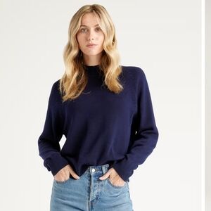 Quince Organic Cotton Mock Neck Sweater Women's Small